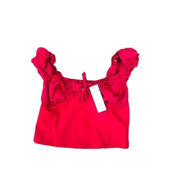 Brand New I.Am.Gia Naomi corset off shoulder top Large Red - Picture 3 of 4